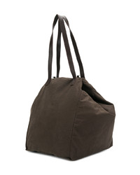 braune Shopper Tasche aus Leder mit geometrischem Muster von Carmina Campus