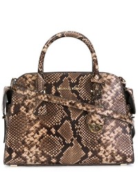 braune Shopper Tasche aus Leder mit Schlangenmuster von MICHAEL Michael Kors