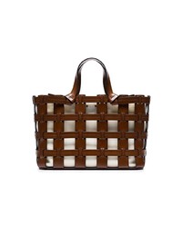 braune Shopper Tasche aus Leder von Trademark