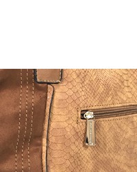 braune Shopper Tasche aus Leder von COLLEZIONE ALESSANDRO