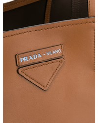 braune Shopper Tasche aus Leder von Prada