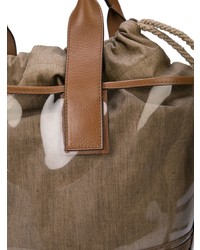 braune Shopper Tasche aus Leder von Brunello Cucinelli