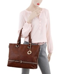 braune Shopper Tasche aus Leder von Emma & Kelly