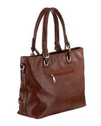 braune Shopper Tasche aus Leder von Emma & Kelly