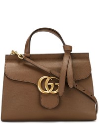 braune Shopper Tasche aus Leder von Gucci