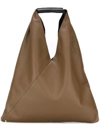 braune Shopper Tasche aus Leder von MM6 MAISON MARGIELA