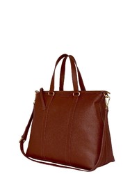 braune Shopper Tasche aus Leder von SILVIO TOSSI