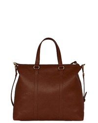 braune Shopper Tasche aus Leder von SILVIO TOSSI