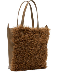 braune Shopper Tasche aus Leder von Dries Van Noten