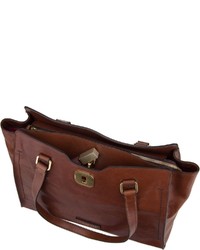 braune Shopper Tasche aus Leder von The Bridge