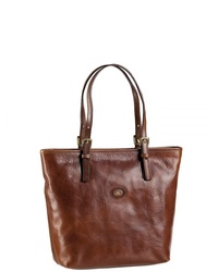 braune Shopper Tasche aus Leder von The Bridge