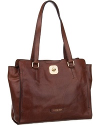 braune Shopper Tasche aus Leder von The Bridge