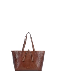 braune Shopper Tasche aus Leder von The Bridge