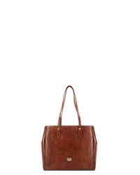 braune Shopper Tasche aus Leder von The Bridge