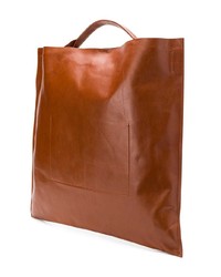 braune Shopper Tasche aus Leder von Jil Sander