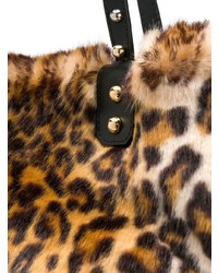 braune Shopper Tasche aus Pelz von Dolce & Gabbana