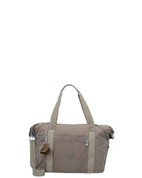 braune Shopper Tasche aus Segeltuch von Kipling