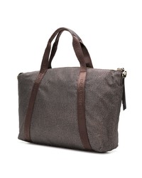 braune Shopper Tasche aus Segeltuch von Borbonese