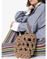 braune Shopper Tasche aus Segeltuch von Rejina Pyo