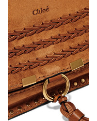 braune Shopper Tasche aus Wildleder von Chloé