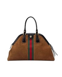 braune Shopper Tasche aus Wildleder von Gucci
