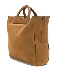 braune Shopper Tasche aus Wildleder von Max Mara