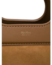 braune Shopper Tasche aus Wildleder von Max Mara