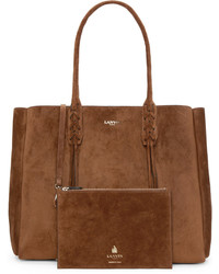 braune Shopper Tasche aus Wildleder von Lanvin