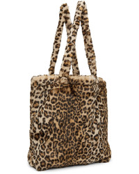 braune Shopper Tasche mit Leopardenmuster von R13
