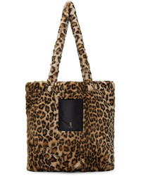 braune Shopper Tasche mit Leopardenmuster von R13