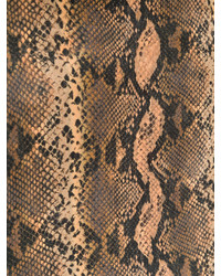 braune Shopper Tasche mit Schlangenmuster von MM6 MAISON MARGIELA