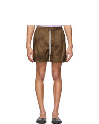 braune Mit Batikmuster Shorts