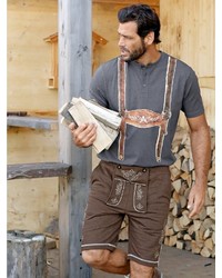 braune Shorts von MEN PLUS BY HAPPY SIZE