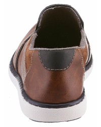 braune Slip-On Sneakers aus Leder von Rieker