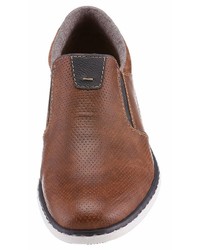 braune Slip-On Sneakers aus Leder von Rieker