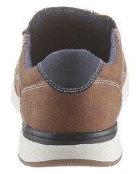 braune Slip-On Sneakers aus Leder von s.Oliver