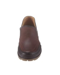 braune Slip-On Sneakers aus Leder von softwalk