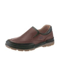 braune Slip-On Sneakers aus Leder von softwalk