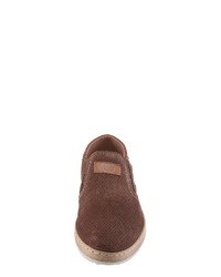 braune Slip-On Sneakers aus Wildleder von Dockers by Gerli