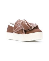 braune Slip-On Sneakers aus Wildleder von N°21