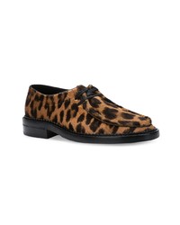 braune Slipper mit Leopardenmuster von Saint Laurent