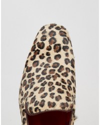 braune Slipper mit Leopardenmuster von Jeffery West