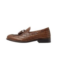 braune Slipper von Mango