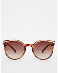 braune Sonnenbrille mit Leopardenmuster von Cat Eye