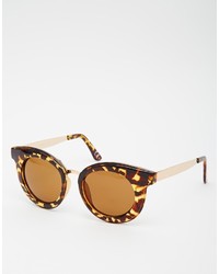 braune Sonnenbrille mit Leopardenmuster von Asos