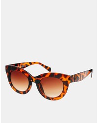 braune Sonnenbrille mit Leopardenmuster von Cat Eye