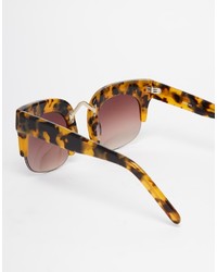 braune Sonnenbrille mit Leopardenmuster von Asos