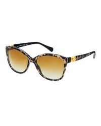 braune Sonnenbrille mit Leopardenmuster von Dolce & Gabbana