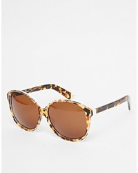 braune Sonnenbrille mit Leopardenmuster von Gaspard Yurkievich