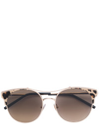 braune Sonnenbrille mit Leopardenmuster